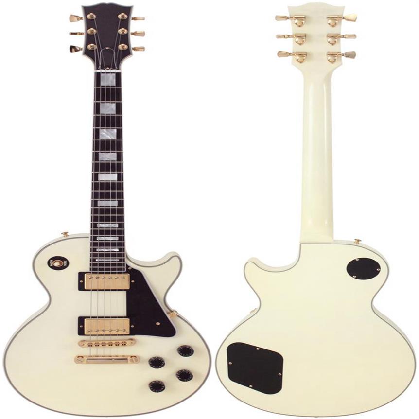 In Stock Custom Deluxe Vintage White Electric Guitar Ebony Fingerboard Fret Binding Gold Hardware Chibson OEM Guitars200t
In Stock Custom Deluxe Vintage White Electric Guitar Ebony Fingerboard Fret Binding Gold Hardware Chibson OEM Guitars200t