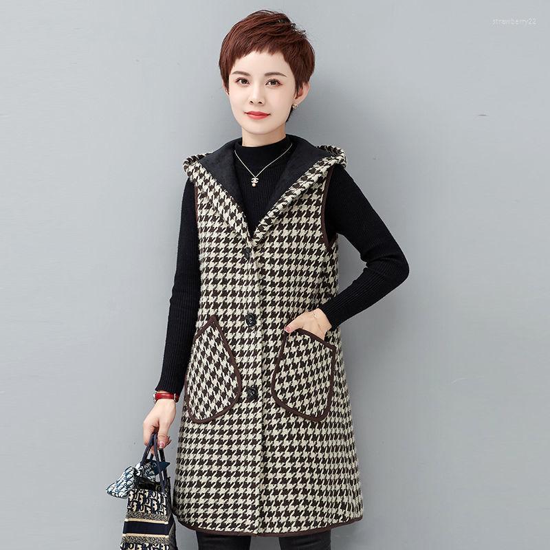Women's Vests Autumn And Winter Plus Velvet Plaid Vest Jacket Female Wear Medium-Length Loose Large Size Cardigan Warm Waistcoat Stra22, Brown
Women's Vests Autumn And Winter Plus Velvet Plaid Vest Jacket Female Wear Medium-Length Loose Large Size Cardigan Warm Waistcoat Stra22, Brown