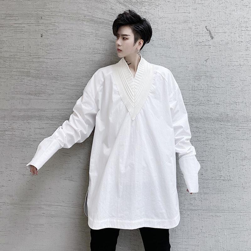 Men Knit V-neck Casual Long Sleeve Shirt Male Streetwear Loose Vintage Fashion Hip Hop Pullover Dress Shirts Men's, Kk1461 black
Men Knit V-neck Casual Long Sleeve Shirt Male Streetwear Loose Vintage Fashion Hip Hop Pullover Dress Shirts Men's, Kk1461 black