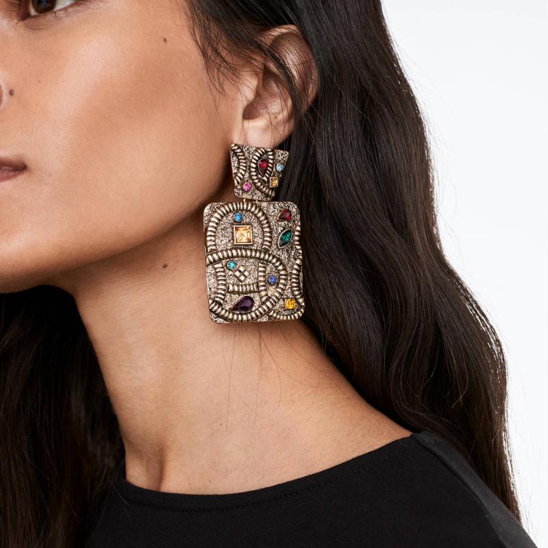 Dangle & Chandelier Vintage Ethnic Gold Drop Earrings For Women Geometric Crystal Earings Gift Oorbellen India Wedding JewelryDangle
Dangle & Chandelier Vintage Ethnic Gold Drop Earrings For Women Geometric Crystal Earings Gift Oorbellen India Wedding JewelryDangle