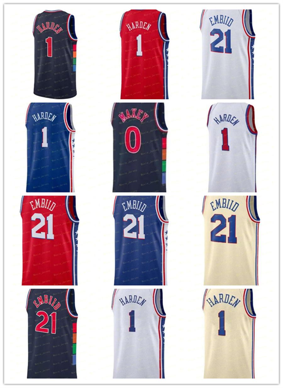 2022 #21 Harden #1 Tyrese Maxey #0 Harris #12 Black White 2021-22 city Jerseys Men youth S-2XL Stitched Basketball Jersey Joel Embiid
2022 #21 Harden #1 Tyrese Maxey #0 Harris #12 Black White 2021-22 city Jerseys Men youth S-2XL Stitched Basketball Jersey Joel Embiid
