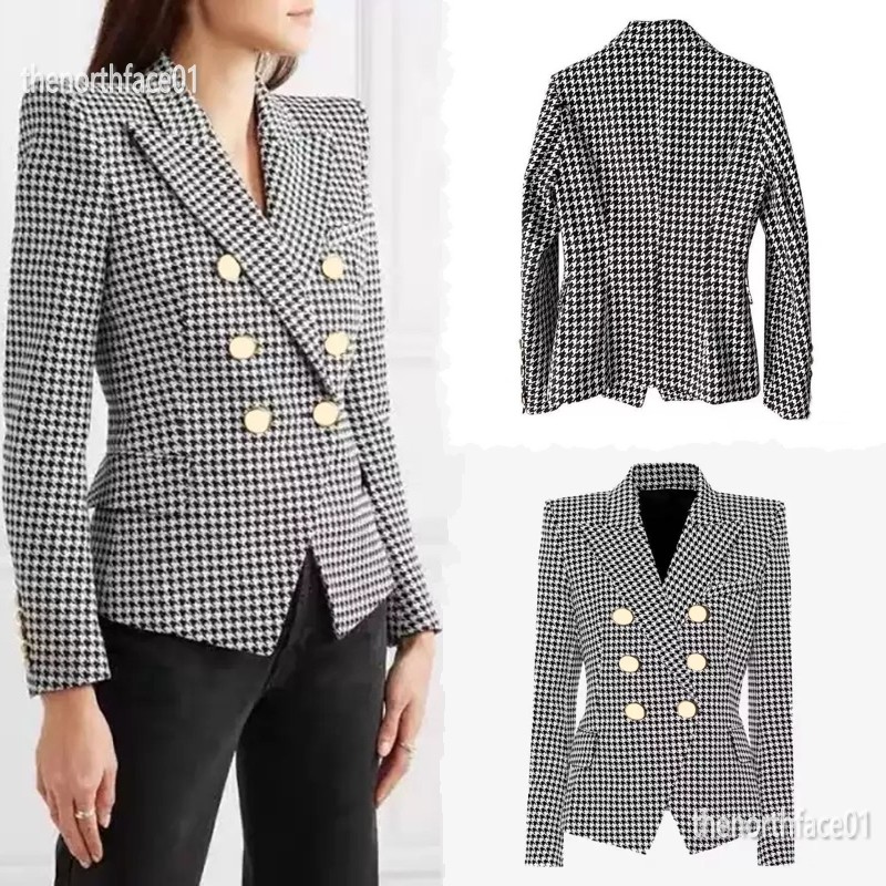 Fashion Blazers Womens Coat Famous Suits Black Houndstooth Blazer Ladies Coats Jackets Women Clothes Size S-2XL, Black+white
Fashion Blazers Womens Coat Famous Suits Black Houndstooth Blazer Ladies Coats Jackets Women Clothes Size S-2XL, Black+white