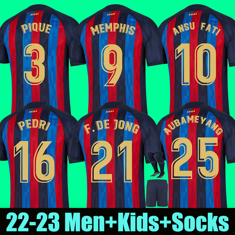 Camisetas de football MEMPHIS PEDRI ADAMA AUBA soccer jersey FERRAN 21 22 23 ANSU FATI 2021 2022 2023 GAVI F. DE JONG barcelona DEST kit shirt men kids sets uniforms, Kids 22-23 home +socks( no adult)
Camisetas de football MEMPHIS PEDRI ADAMA AUBA soccer jersey FERRAN 21 22 23 ANSU FATI 2021 2022 2023 GAVI F. DE JONG barcelona DEST kit shirt men kids sets uniforms, Kids 22-23 home +socks( no adult)