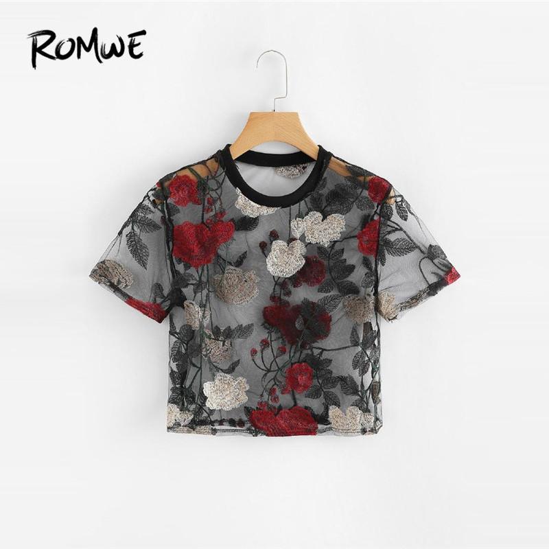 Sheer Mesh Floral Embroidered Crop Top Ladies Short Sleeve O-Neck Women Shirt 2022 Summer Sexy Blouse, Multi
Sheer Mesh Floral Embroidered Crop Top Ladies Short Sleeve O-Neck Women Shirt 2022 Summer Sexy Blouse, Multi