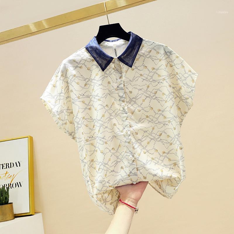 Contrast Print Short-Sleeve Shirt Summer 2022 Lapel Pearls Buttons Blouse Vintage Shirts Office Ladies Korean Tops Women' Blouses, Apricot
Contrast Print Short-Sleeve Shirt Summer 2022 Lapel Pearls Buttons Blouse Vintage Shirts Office Ladies Korean Tops Women' Blouses, Apricot