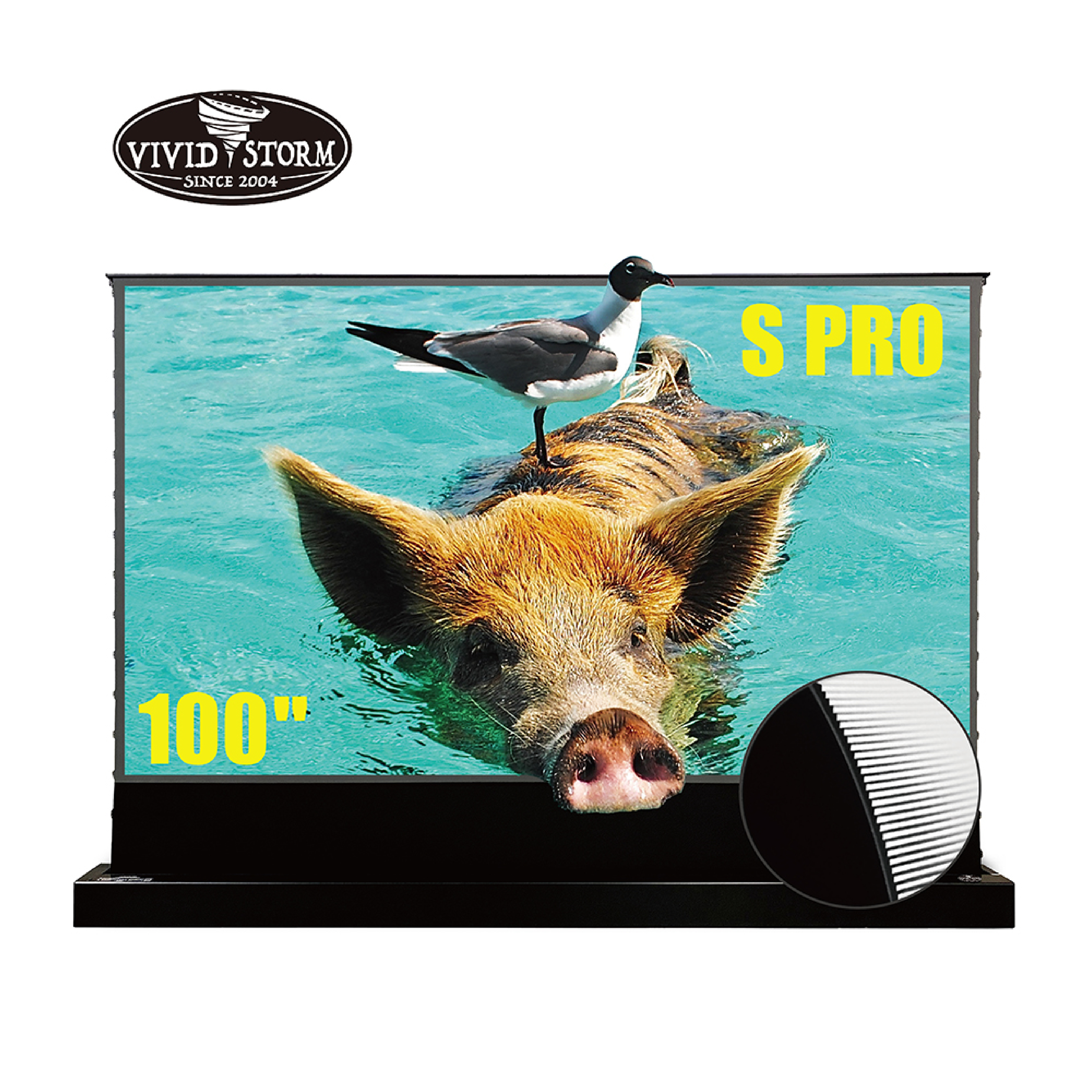 VIVIDSTORM S Pro 100 inch Electric Projector Screen Tensioned Floor Rising Ambient Light Rejecting for Office Movie Cinema Ultra Short Throw UST Laser TV Projection
VIVIDSTORM S Pro 100 inch Electric Projector Screen Tensioned Floor Rising Ambient Light Rejecting for Office Movie Cinema Ultra Short Throw UST Laser TV Projection