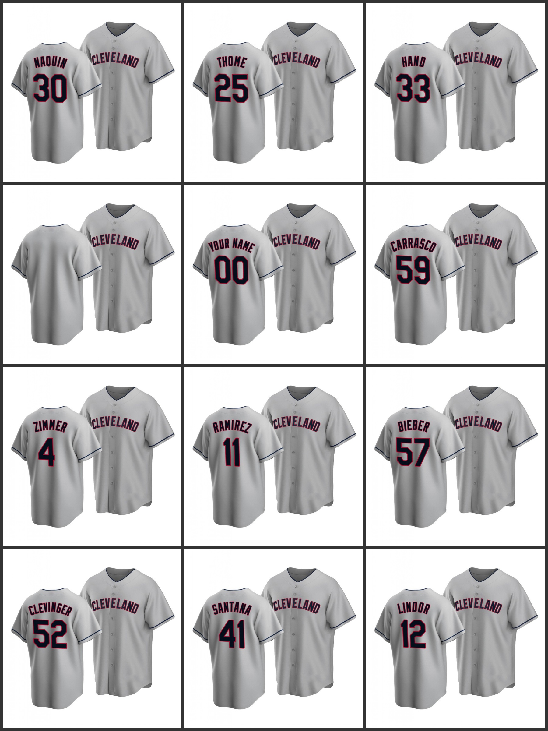 Men Cleveland''Indians #11 Harold Ramirez 12 Francisco Lindor 25 Jim Thome 52 Mike Clevinger Women Youth Custom''Replica''Road Gray Jersey
Men Cleveland''Indians #11 Harold Ramirez 12 Francisco Lindor 25 Jim Thome 52 Mike Clevinger Women Youth Custom''Replica''Road Gray Jersey