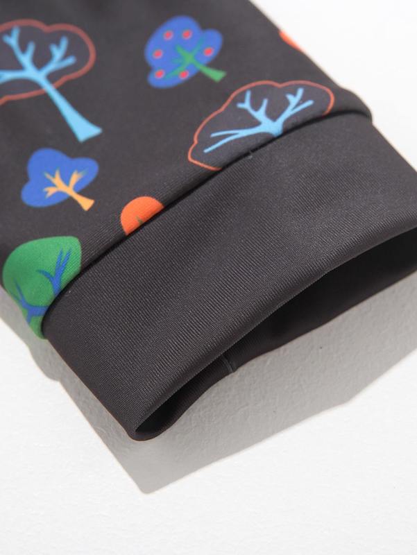 Baby Plants Print Zip Up Swimwear SHE