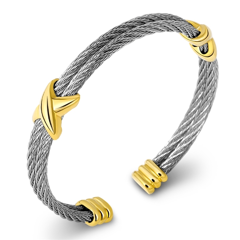 Vintage European Bangle Twisted Cable Wire Bracelet Antique Bangles Cross Fashion Designer Brand X Twisted Cuff Bracelets 220716 
Vintage European Bangle Twisted Cable Wire Bracelet Antique Bangles Cross Fashion Designer Brand X Twisted Cuff Bracelets 220716