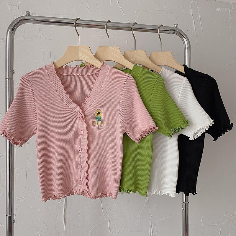 Women's Knits & Tees Knitted Cardigans For Women Deep V Neck Single Breasted Short Sleeve Crop Tops Korean Fashion Sweaters Woman Cardigan D, Black
Women's Knits & Tees Knitted Cardigans For Women Deep V Neck Single Breasted Short Sleeve Crop Tops Korean Fashion Sweaters Woman Cardigan D, Black