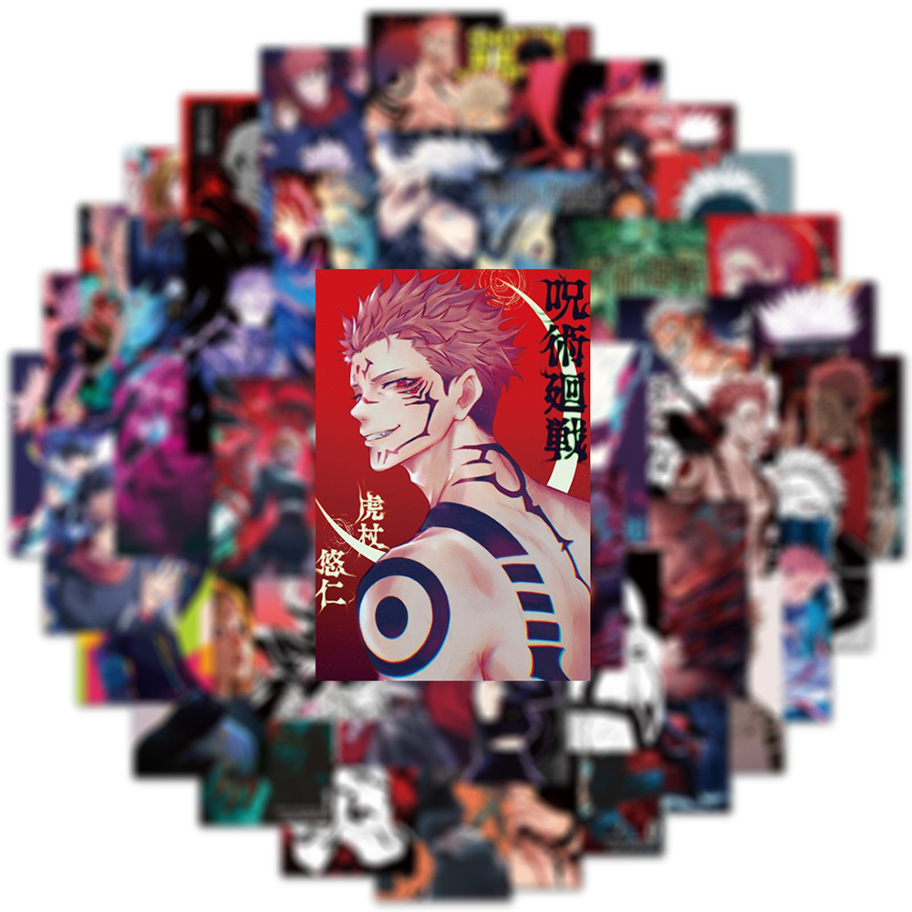Waterproof 10/30/50pcs Jujutsu Kaisen Anime Graffiti Stickers Decals Travel Luggage Guitar Phone Laptop Waterproof Kid Cartoon Sticker Toy Car sticker
