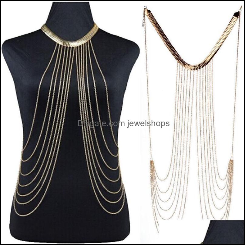 Chains Sexy Women Punk Gothic Mtilayer Chain Tassel Body Jewelry Snake Choker Gold Color Necklace Shellhard Drop D Jewelshops Dhijd
Chains Sexy Women Punk Gothic Mtilayer Chain Tassel Body Jewelry Snake Choker Gold Color Necklace Shellhard Drop D Jewelshops Dhijd