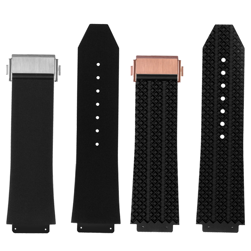 Watchband for HUBLOT BIG BANG Silicone 25x19mm Waterproof Men's Watch Strap Chain Watch Accessories Rubber Bracelet wristband 220620