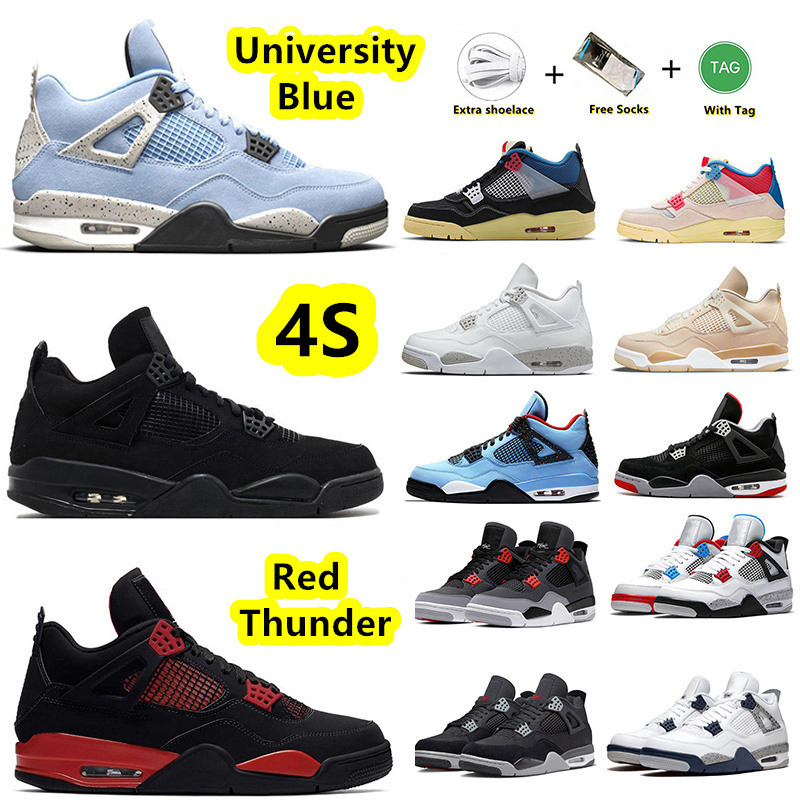 University Blue Jumpman 4 4s mens Basketball Shoes White Oreo Black Cat Red Thunder What The Silt Red Sail Shimmer Neon bred men women trainers sports sneakers, With box
University Blue Jumpman 4 4s mens Basketball Shoes White Oreo Black Cat Red Thunder What The Silt Red Sail Shimmer Neon bred men women trainers sports sneakers, With box