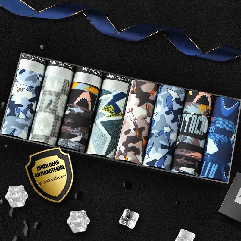 Underpants 8pcs Set Of Cotton Personality Mens Printed Boxer Briefs, Breathable Sexy Briefs Comfortable Plus Size Shorts, A41
Underpants 8pcs Set Of Cotton Personality Mens Printed Boxer Briefs, Breathable Sexy Briefs Comfortable Plus Size Shorts, A41