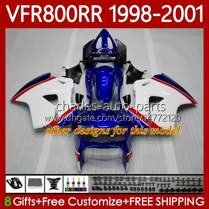 Bodywork For HONDA VFR800RR Interceptor VFR 800RR 800 CC RR Repsol Silvery 98-01 Body 128No.7 800CC VFR-800 VFR800 RR 98 99 00 01 VFR800R 1998 1999 20
