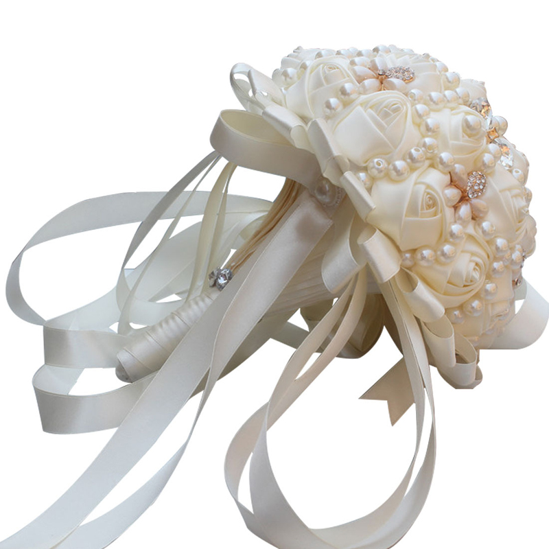 Handmade bouquet rhinestone bride holding flowers wedding bouquet wedding supplies 18 cm ramos de novia