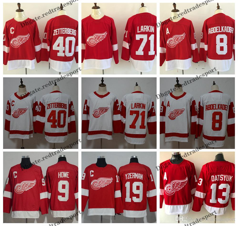 2019 Detroit Red Wings 8 Justin Abdelkader 71 Dylan Larkin 40 Henrik Zetterberg Gordie Howe 19 Steve Yzerman 13 Pavel Datsyuk Hockey Jerseys, Red 19
2019 Detroit Red Wings 8 Justin Abdelkader 71 Dylan Larkin 40 Henrik Zetterberg Gordie Howe 19 Steve Yzerman 13 Pavel Datsyuk Hockey Jerseys, Red 19