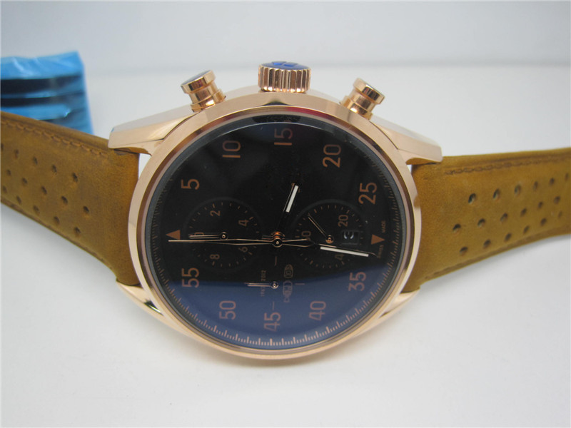 Top quality Male watch new fashion watches for Man black face with leather strap quartz stopwatch wristwatch T002