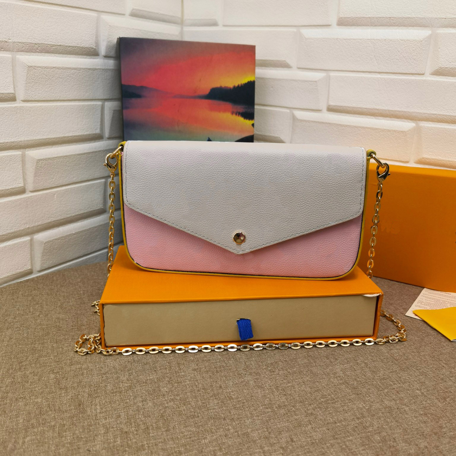 Luxurys Designers Bags Handbag Purse Monogrames Color Matching Crossbody Bag Spring In The City Pochette Felicie Chain Shoulder Bags Wallet With Box DustBag, M81359 monogrames green
Luxurys Designers Bags Handbag Purse Monogrames Color Matching Crossbody Bag Spring In The City Pochette Felicie Chain Shoulder Bags Wallet With Box DustBag, M81359 monogrames green