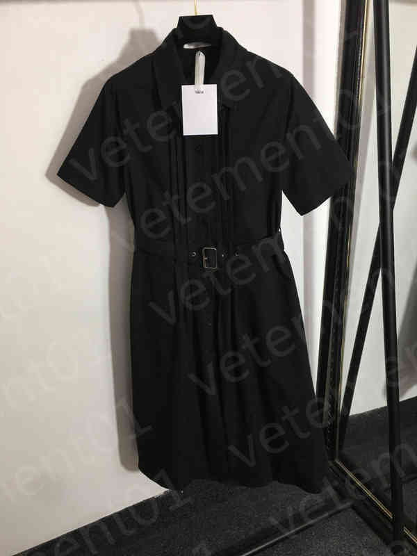 Womens Dresses Brand LOGO Solid Color Belt Casual Dress Slim Fit Loose Breathable A-Type Skirt Temperament Designer Women Clothing 
Womens Dresses Brand LOGO Solid Color Belt Casual Dress Slim Fit Loose Breathable A-Type Skirt Temperament Designer Women Clothing