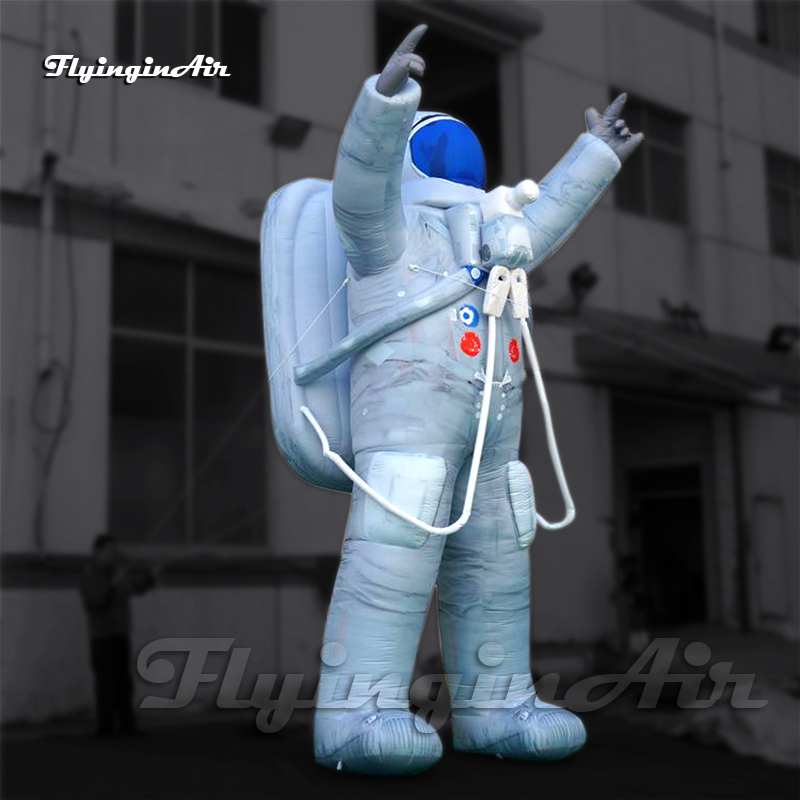 Giant Inflatable Astronaut Simulated Character Model 6m Spaceman Air Blow Up Space Traveler For Carnival Stage Show