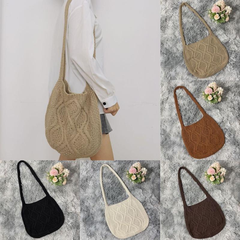 Evening Bags Fashion Women Hollow Woven Shoulder Large Capacity Crochet Hobo Bag Knitting Handbags Female Tote Shopping BagEvening, Black
Evening Bags Fashion Women Hollow Woven Shoulder Large Capacity Crochet Hobo Bag Knitting Handbags Female Tote Shopping BagEvening, Black