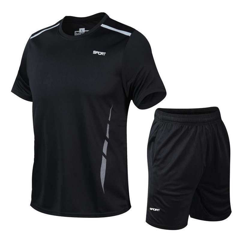 Summer Sportswear Ball Suit Short-sleeve Tshirt Shorts Set Quick-drying Basketball Loose Training Joggers Fitness Clothing Men, White
Summer Sportswear Ball Suit Short-sleeve Tshirt Shorts Set Quick-drying Basketball Loose Training Joggers Fitness Clothing Men, White
