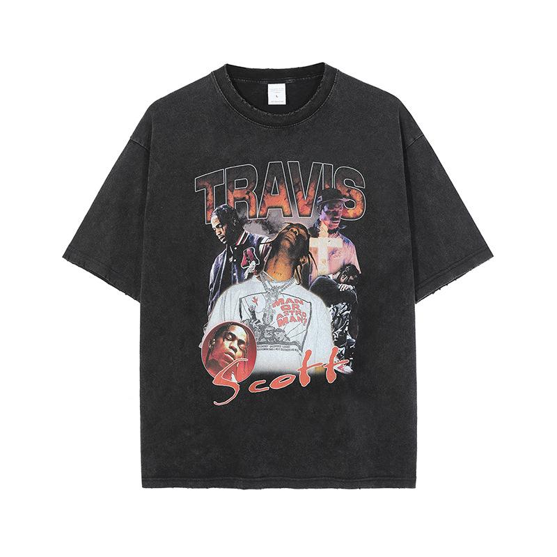 Men's T-Shirts Travis Scotts T Shirt Men Summer Short Sleeve Retro Washed Fashion Clothing Cotton Tee Shirts Hip Hop Streetwear
Men's T-Shirts Travis Scotts T Shirt Men Summer Short Sleeve Retro Washed Fashion Clothing Cotton Tee Shirts Hip Hop Streetwear