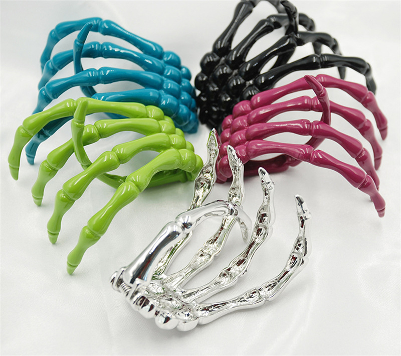 Raf Skeleton Ghost Grab Bracelet Chain Inlaid With Diamonds New Multicolor Armband Fashion Trend Hip-Hop Street All-Match Jewelry