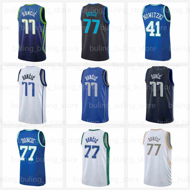 Luka Doncic Basketball Jersey 77 41 Dirk Nowitzki Dallas''Mavericks''Kristaps Porzingis Jerseys Blue Mens Stitched Black White 22 21 Embroidery 2021 2022, Ncaa
Luka Doncic Basketball Jersey 77 41 Dirk Nowitzki Dallas''Mavericks''Kristaps Porzingis Jerseys Blue Mens Stitched Black White 22 21 Embroidery 2021 2022, Ncaa