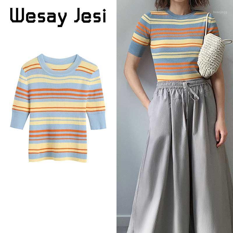 Vintage Women Blouse Summer 2022 High Street Shortsleeve Striped Knitted Harajuku Short Pull Femme Pullovers Tops Women' Blouses & Shirts, Stripe
Vintage Women Blouse Summer 2022 High Street Shortsleeve Striped Knitted Harajuku Short Pull Femme Pullovers Tops Women' Blouses & Shirts, Stripe