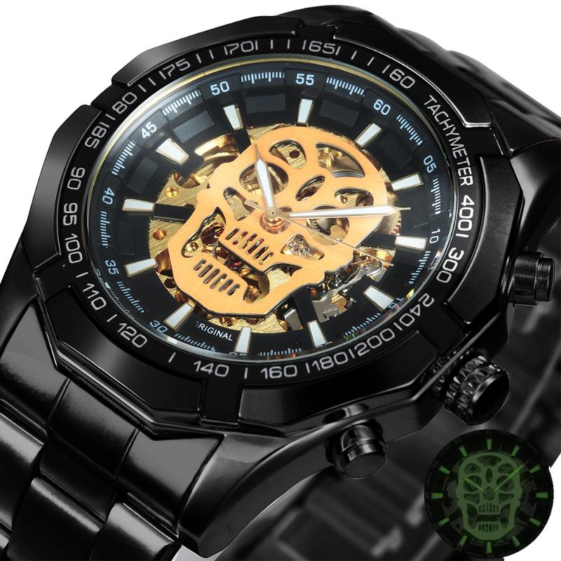 Wristwatches Official Mens Watches Top Automatic Mechanical Watch Men Steel Strap Hip Hop Skull Skeleton Dial Wrist WatchWristwatches Wristw, Black gold
Wristwatches Official Mens Watches Top Automatic Mechanical Watch Men Steel Strap Hip Hop Skull Skeleton Dial Wrist WatchWristwatches Wristw, Black gold