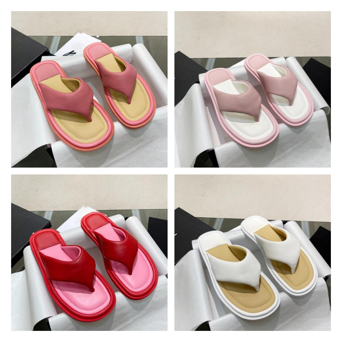 Designer Sandals 22S Women Flip-Flops Thick Bottom Square Toe Slippers Genuine Leather Outsole Sheepskin Lining Beach Shoes, Box
Designer Sandals 22S Women Flip-Flops Thick Bottom Square Toe Slippers Genuine Leather Outsole Sheepskin Lining Beach Shoes, Box