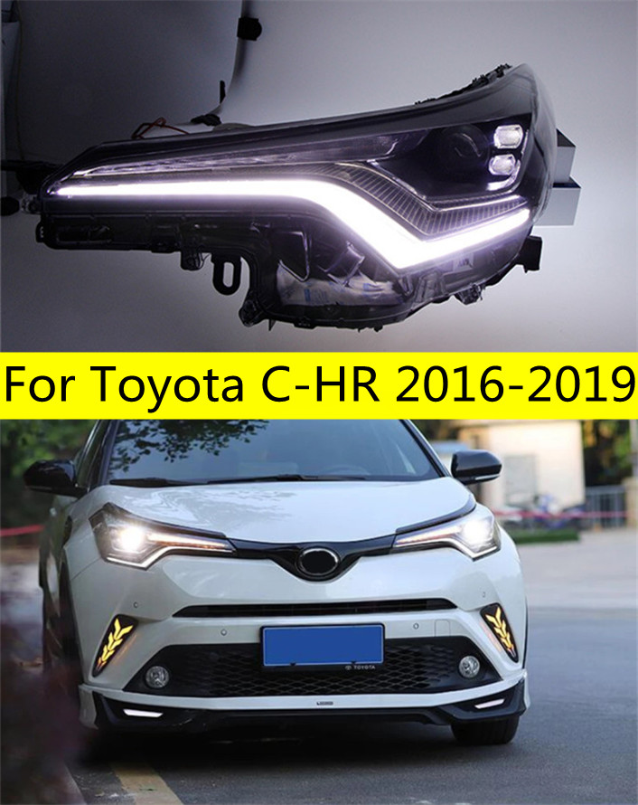 Car Lighting Accessories For Toyota CHR 20 16-20 19 CH-R Car Headlight LED Driving Light High Beam Head Lights