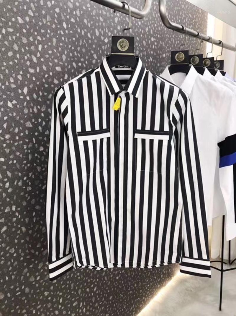 Cotton Shirt With Black And White Stripe Print Men's Slim Fit Striped Style Long-sleeved Shirt| 219109573 Casual Shirts
Cotton Shirt With Black And White Stripe Print Men's Slim Fit Striped Style Long-sleeved Shirt| 219109573 Casual Shirts