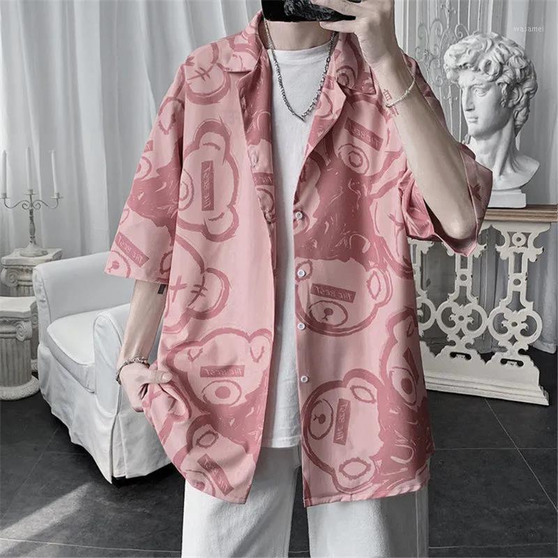 Men's Casual Shirts Hip Hop Cool Oversize Bear Animal Homme Japanese Mens Short Sleeve Shirt Summer Loose Punk Blouse
Men's Casual Shirts Hip Hop Cool Oversize Bear Animal Homme Japanese Mens Short Sleeve Shirt Summer Loose Punk Blouse