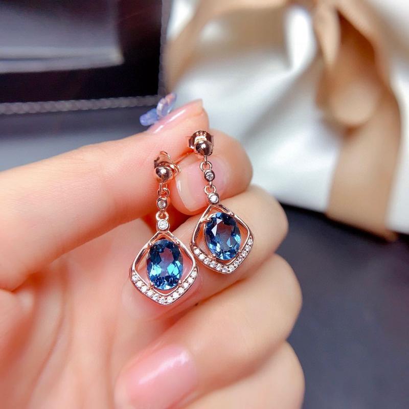 Dangle & Chandelier Fashion Rose Gold Natural London Blue Topaz Drop Earrings For Women Crystal Gemstone Fine Jewelry Gift WholesaleDangle D
Dangle & Chandelier Fashion Rose Gold Natural London Blue Topaz Drop Earrings For Women Crystal Gemstone Fine Jewelry Gift WholesaleDangle D