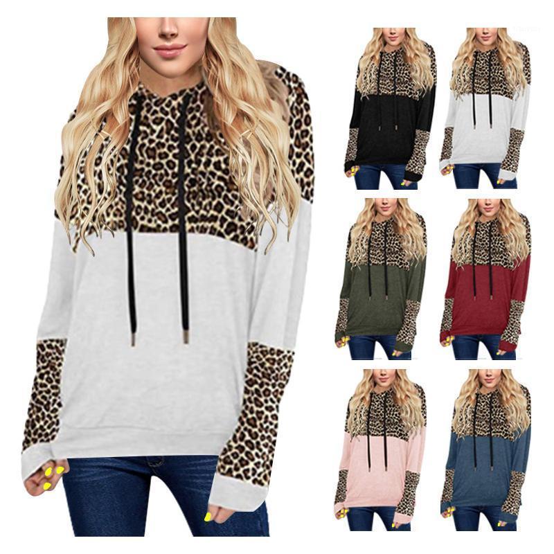 Womens Autumn Casual Loose Long Sleeve Patchwork Jumpers Leopard Printing Blouse Drawstring Sweatshirts Plus Size Hoodies Women, Black 
Womens Autumn Casual Loose Long Sleeve Patchwork Jumpers Leopard Printing Blouse Drawstring Sweatshirts Plus Size Hoodies Women, Black