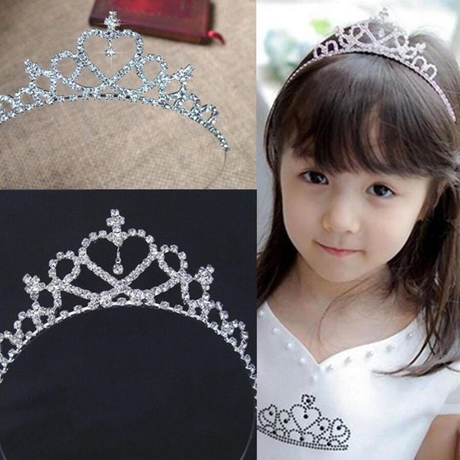 Baby Hairband Crystal Tiara Hairband Kid Girl Bridal Princess Party Accessiories Prom Crown Headwear