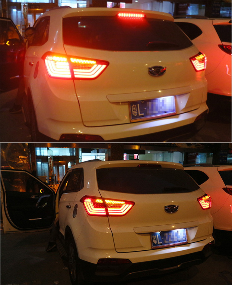 Car Lights LED For Hyundai IX25 LED Tail Light 15-19 Taillights Assembly Rear Fog Brake Turn Signal Lighting Accessories