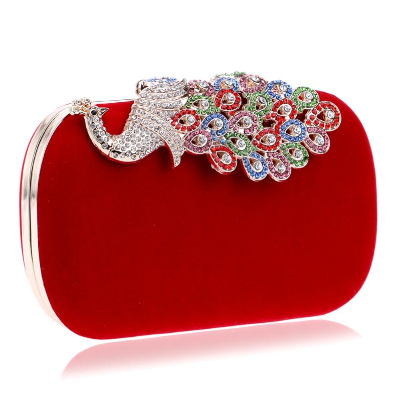 Evening Bags Peacock Hasp Rhinestones Long/Short Chain Shoulder Velvet Diamonds Clutches Party Wedding YM1022Evening, Black
Evening Bags Peacock Hasp Rhinestones Long/Short Chain Shoulder Velvet Diamonds Clutches Party Wedding YM1022Evening, Black