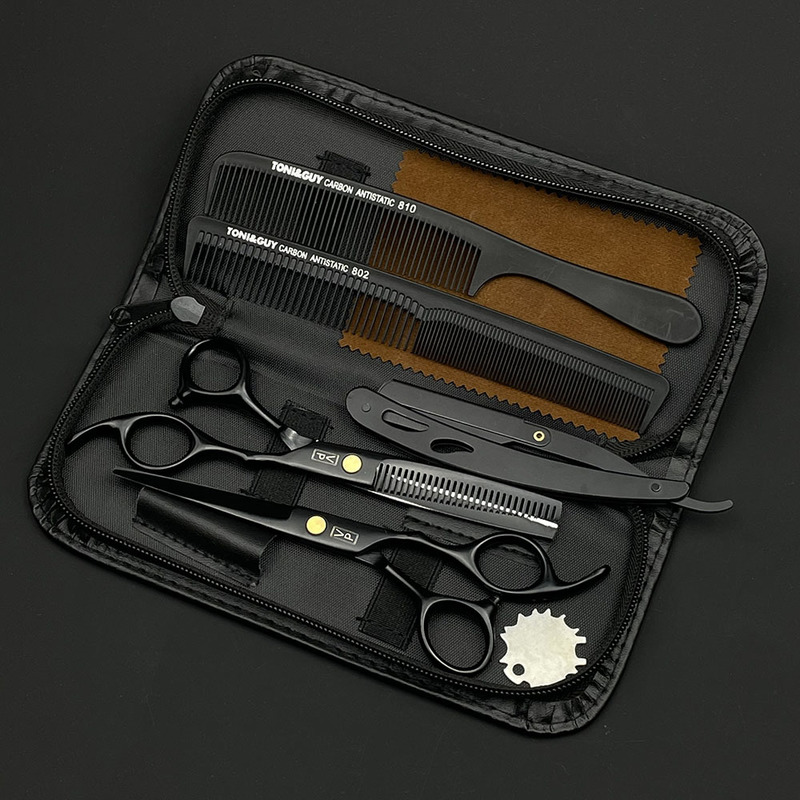 6 Inch Right Handed Professional Hairdressing Scissors Haircut Set Hair Cutting Barber Thinning Styling Tool 220317