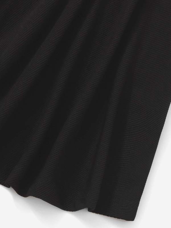 Girls Plaid Print Frill Hem Blouse & Cami Dress SHE