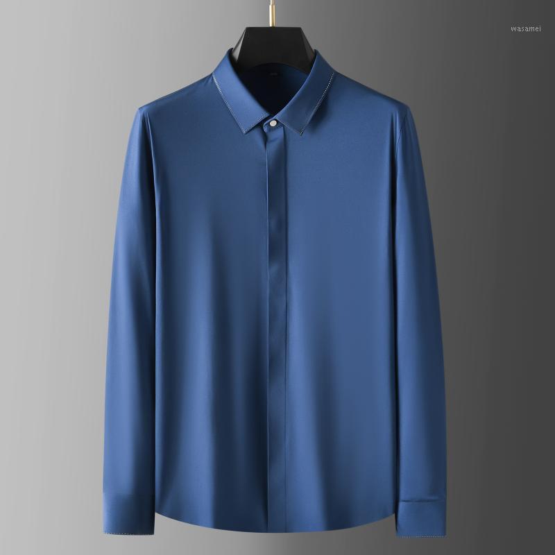 Men's Casual Shirts Minglu Seamless Man Luxury Long Sleeve Solid Color Business Mens Dress Fashion Slim Fit Male 3XL, Blue
Men's Casual Shirts Minglu Seamless Man Luxury Long Sleeve Solid Color Business Mens Dress Fashion Slim Fit Male 3XL, Blue
