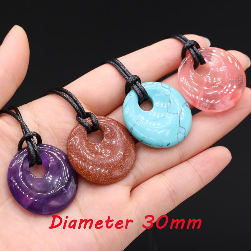 Pendant Necklaces Natural Stone Big Hole Crystal Necklace Simple Round Lapis Lazuli Opal Amulet Jewelry For Women Party GiftsPendant
Pendant Necklaces Natural Stone Big Hole Crystal Necklace Simple Round Lapis Lazuli Opal Amulet Jewelry For Women Party GiftsPendant