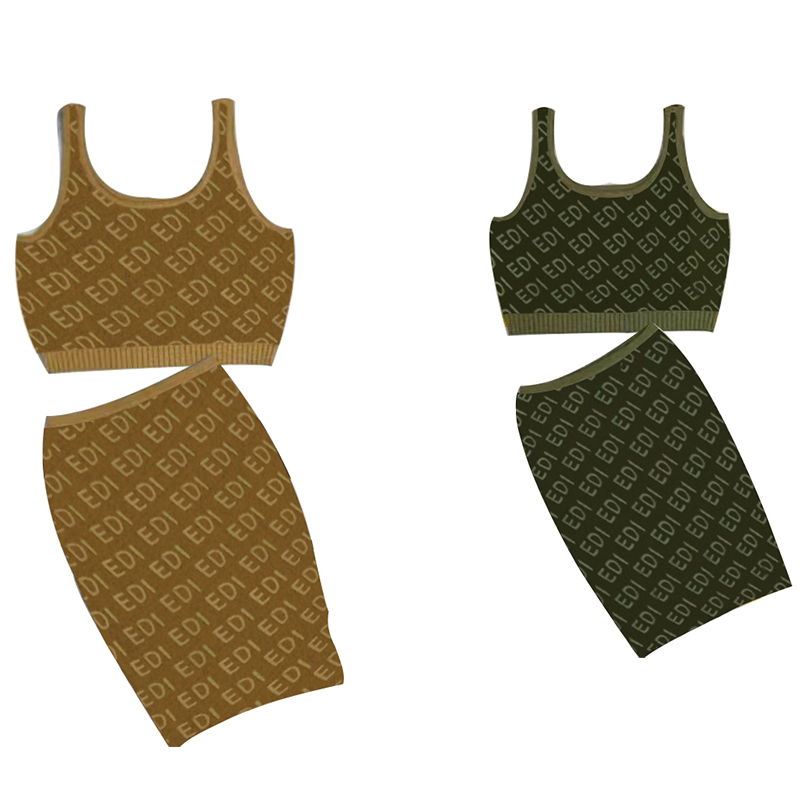 Women's Two Piece Dress Sets Designer Shirt Cardigan Women sweater 2022 luxuriou Suspender Wrap Spring summer Autumn Skirt knitting Sweaters Designers Clothing