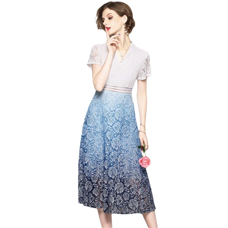 Casual Dresses Simgent Lace Dress Gradient Women Summer V-Neck A Line Flared Elgeant Woman Clothing Vestidos Jurken SG14294Casual, Graph color
Casual Dresses Simgent Lace Dress Gradient Women Summer V-Neck A Line Flared Elgeant Woman Clothing Vestidos Jurken SG14294Casual, Graph color