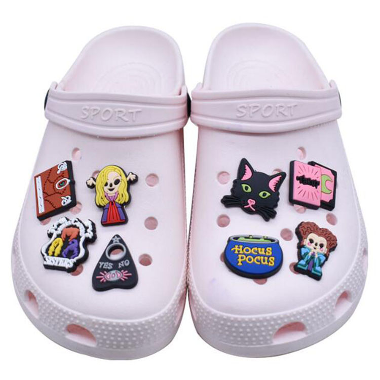wholesale cartoon croc charms soft rubber shoecharms buckle party decoration gift