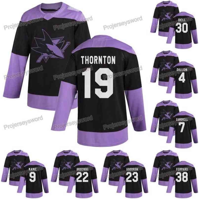 Ttl123 Joe Thornton Fights Cancer Practice Jersey Brenden Dillon Dalton Prout Evander Kane Marcus Sorensen Martin Jones Timo